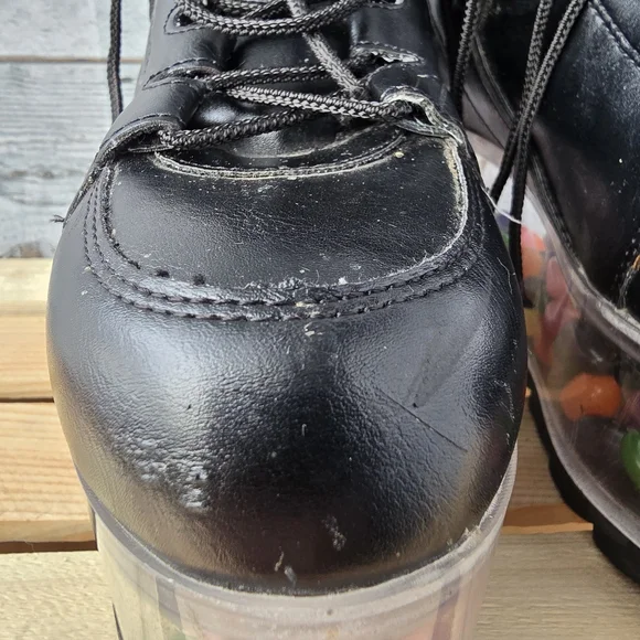 YRU Qloud 2091 High Platform Boots Black Clear Size 7 - Picture 5 of 12